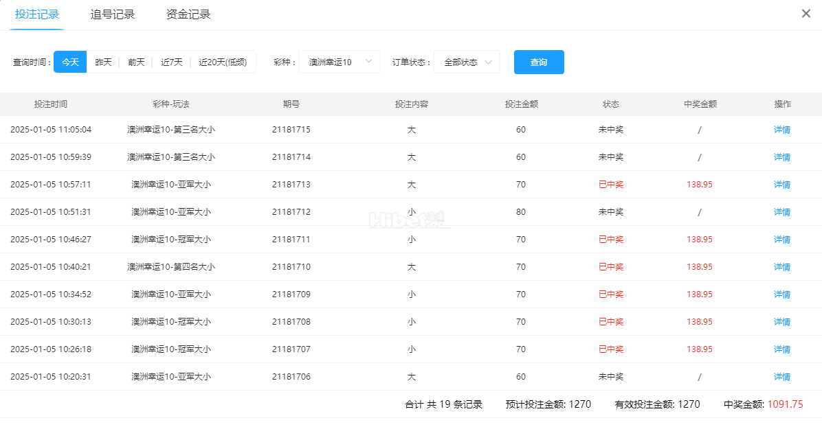 今天的彩票还是不太给力了