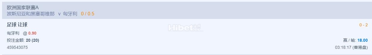 欧国联匈牙利的盘口是拿下来了