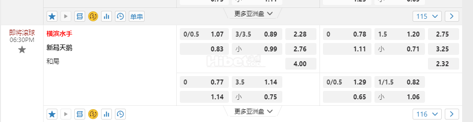 日本j1联赛6:30PM 横滨水手 新舄天鹅