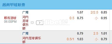 越南联 11-19 18:00 广南 VS 河内