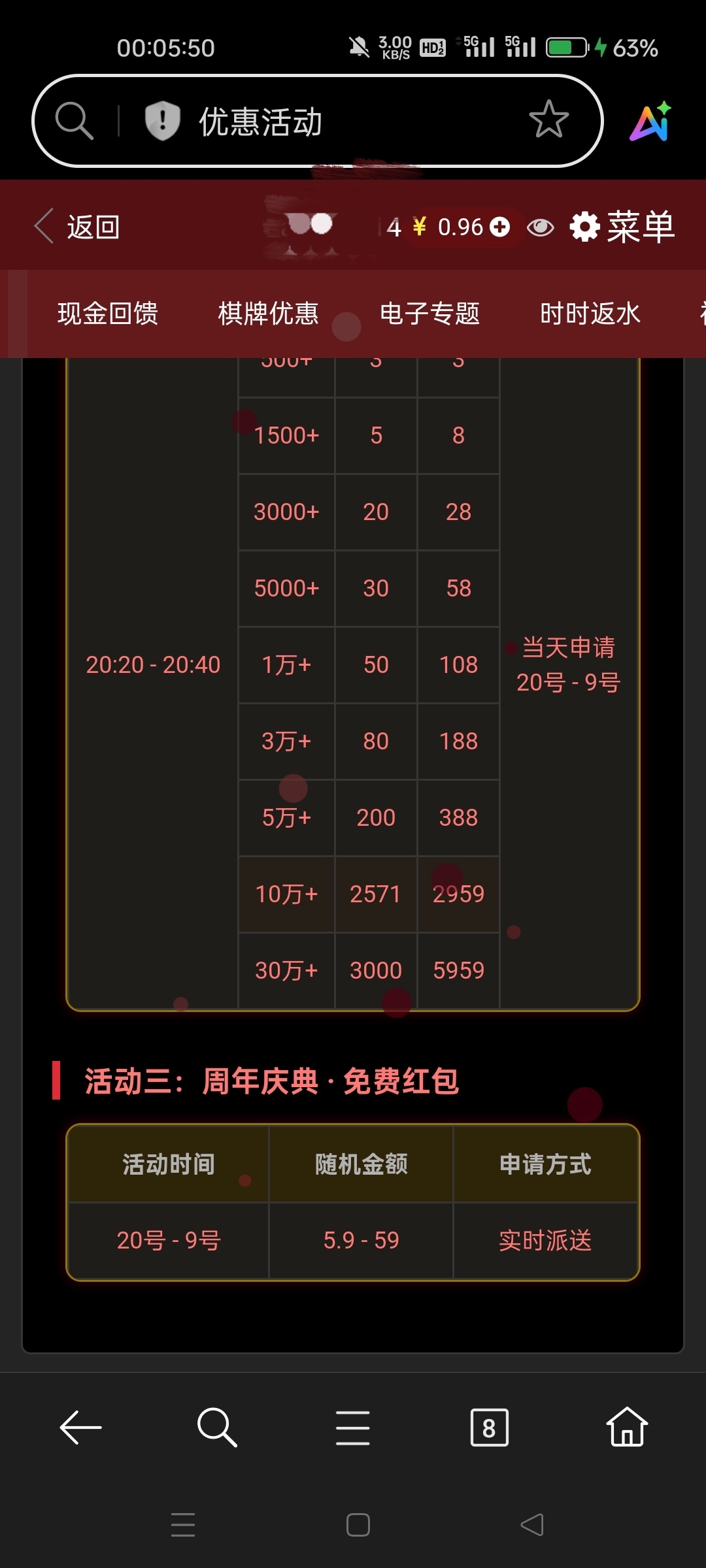 【5959彩票】周年庆活动每天领红包5.9-59