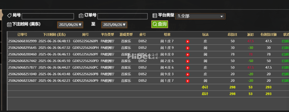 这次的百家乐不错的赚到了