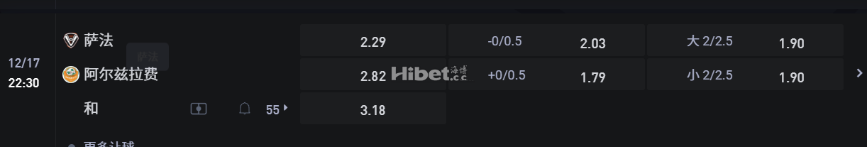 沙特阿拉伯甲级联赛17 22:30 萨法 VS阿尔兹拉费